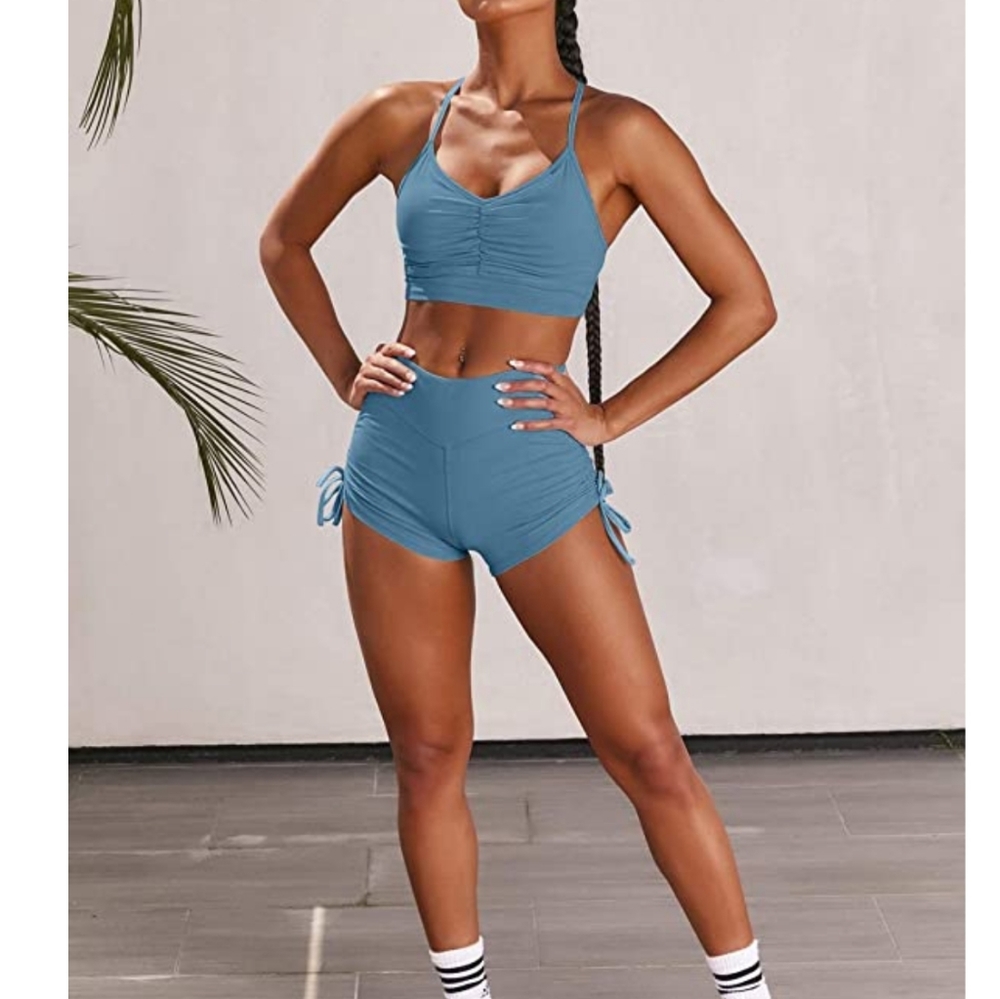 Brand New Women's Workout Two Piece Shorts